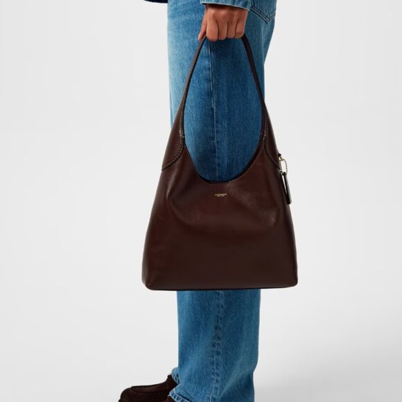 NWT! COACH Brooklyn 28 Shoulder Bag in Maple - Picture 3 of 16